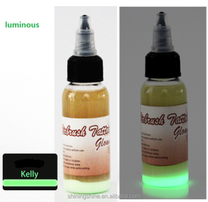 30ml airbrush tattoo ink high quality Bright green luminous ink airbrush nail