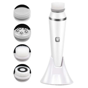 4 in 1 electric exfoliating cleansing facial brush silicone face cleansing brush deep cleaning brush makeup cleaner