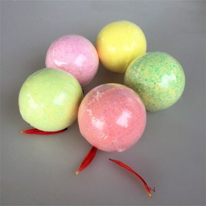A20037 wholesale organic colorful bath bombs ball fizzy with bubble