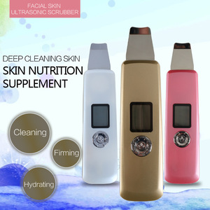 Beauty equipment portable and rechargeable ultrasonic skin cleanser facial scrubber