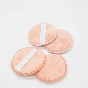 Circular double-sided customization microfiber cloth makeup remover reusable pad