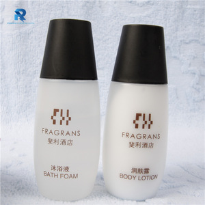 Custom logo 100% filling plastic bottle hotel body lotion