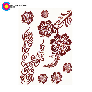 custom made floral henna mehndi temporary tattoo sticker