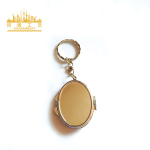 Custom Shape Folding Makeup Mirror Mini Keychain Pendant Custom Pattern LOGO Double Folding Pocket Mirror