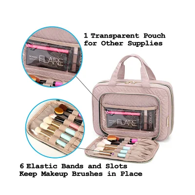 Customize Professional Custom Brush Bamboo Bag Beauty Cosmetic Acrylic Makeup Organizers Leather Make up Toy Plastic Home Box Bathroom Jewelry Storage Organizer