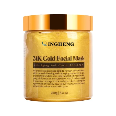 Customized Wrinkle and Moisturizing Facial Powder Skin Care 24K Gold Collagen Cosmetics Face Mask