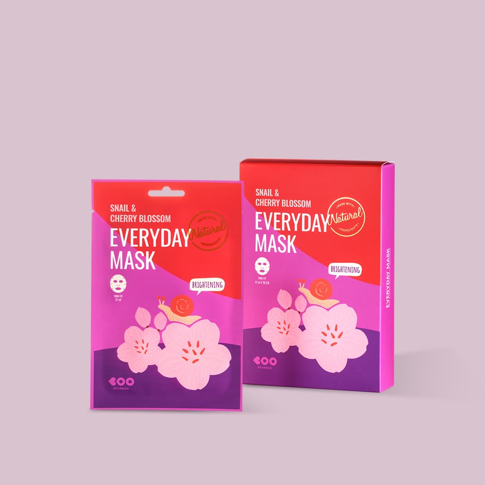 DEARBOO SNAIL & CHERRY BLOSSOM EVERYDAY MASK