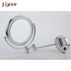 Fyeer Ultra Thin Wall Mounted Foldable Led Bathroom Makeup Mirror