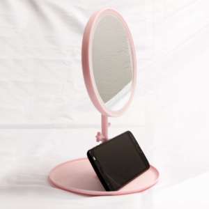 High-definition color 1200mah Desktop LED Mirror in Makeup mirror with 360 degree twist mirror face