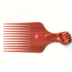 High Quality Plastic African Afro Hair Flat Fist Comb