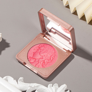 Highlighter contour bronzer palette blush private label, Powder custom blush palette, girl Natural shimmering Face makeup blush