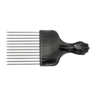 Hot Sale Plastic Handle Metal Tooth Lice Flat Comb With Wide Teeth Comb Styling Hairdressing Hair Comb