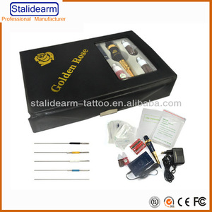 Hot selling golden rose permanent tattoo machine kit