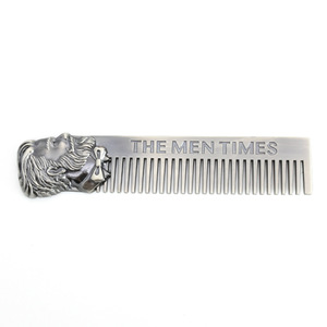 IN STOCK Hot Sale Luxury Zinc Alloy Metal Beard Comb