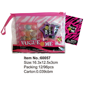 Kids makeup set with glitter cosmetic bag