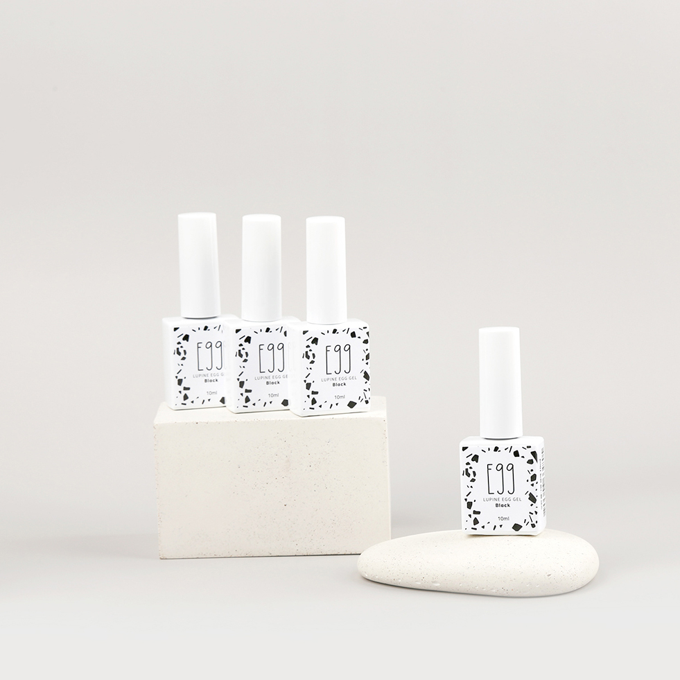 Lupine Egg gel (2colors, black&amp;white), topping gel, gel nail, gel polish, nail art, 10ml