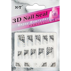 nails supplies with Popular style wholesale 3D self-adhesive nail sticker