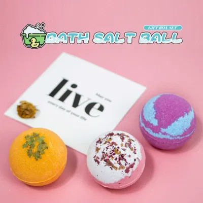 OEM Pure Handmade Bath Salt Ball Gift Box Set