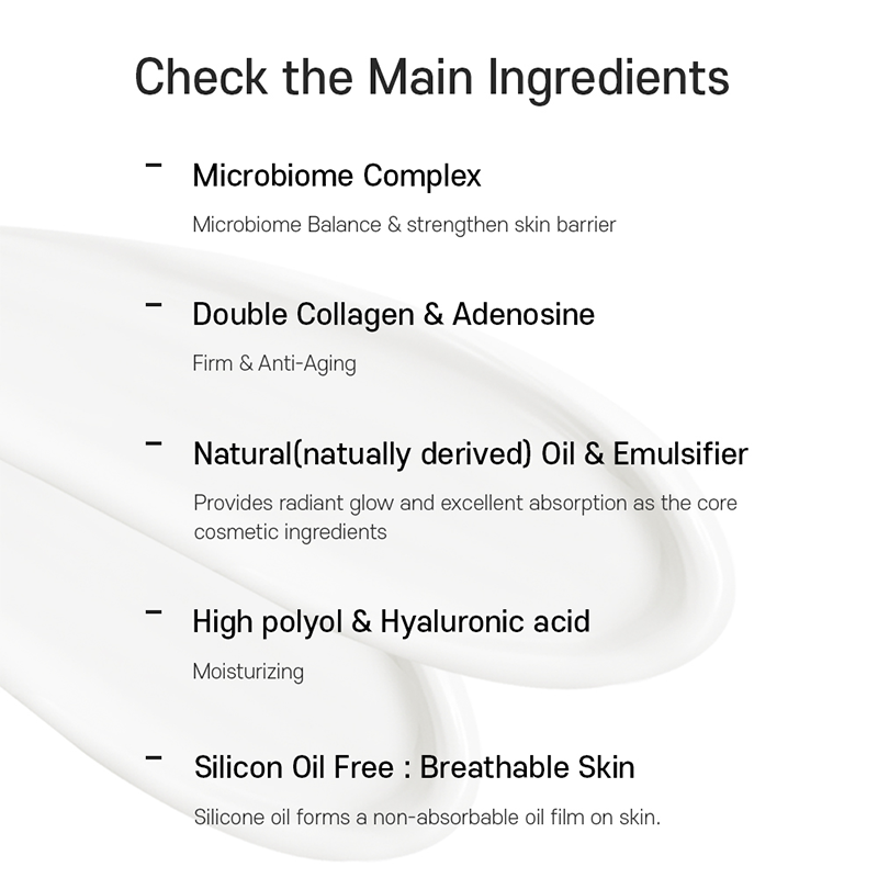 OSSOHA Microbiome  Collagen Moisture Cream 100ml : Anti-wrinkle  &amp; Brightening, natural Oil.