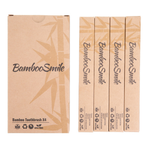 pack of 4 customized toothbrush bamboo toothbrush set bamboo toothbrush 100% organic