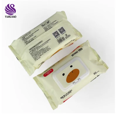 PE Bag Packed Unscented Baby Wipes 