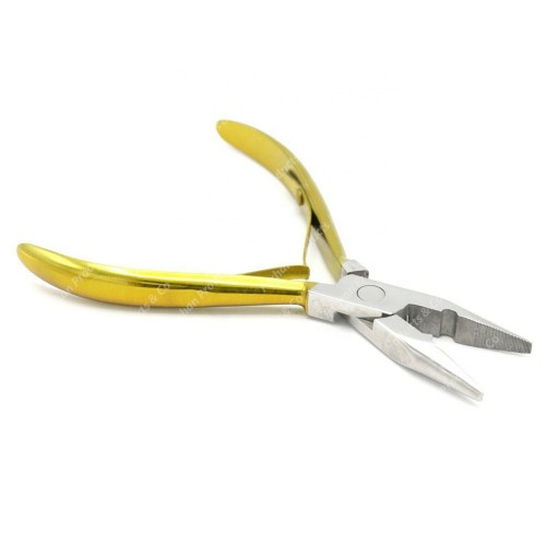 Professional Hair Extension & Beading Tool Kit Plier Set for beads (4 Piece) Micro Ring (Gold)