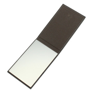 purse  PU leather custom folding compact makeup mirror
