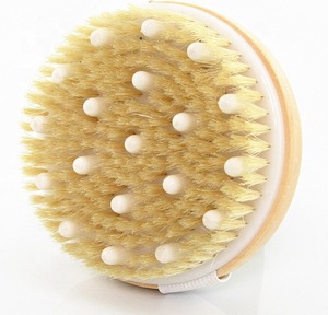 Round and large size bath body brush with bead