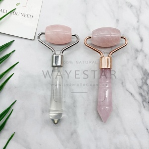 RTS Mini Jade Eye Roller Single Head Rose Quartz Facial Massage Ball Roller