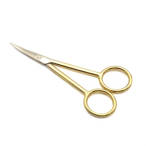 Stainless Steel  Makeup Eyebrow Scissor Slightly Curved Manicure Cuticle Cutting