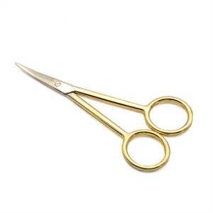 Stainless Steel  Makeup Eyebrow Scissor Slightly Curved Manicure Cuticle Cutting