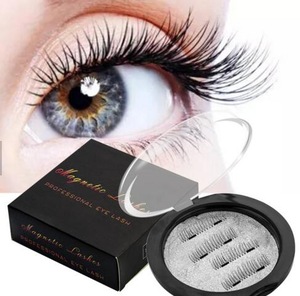 Top Quality 3D magnetic false eyelashes,Double Magnets Silk Lash magnetic lashes