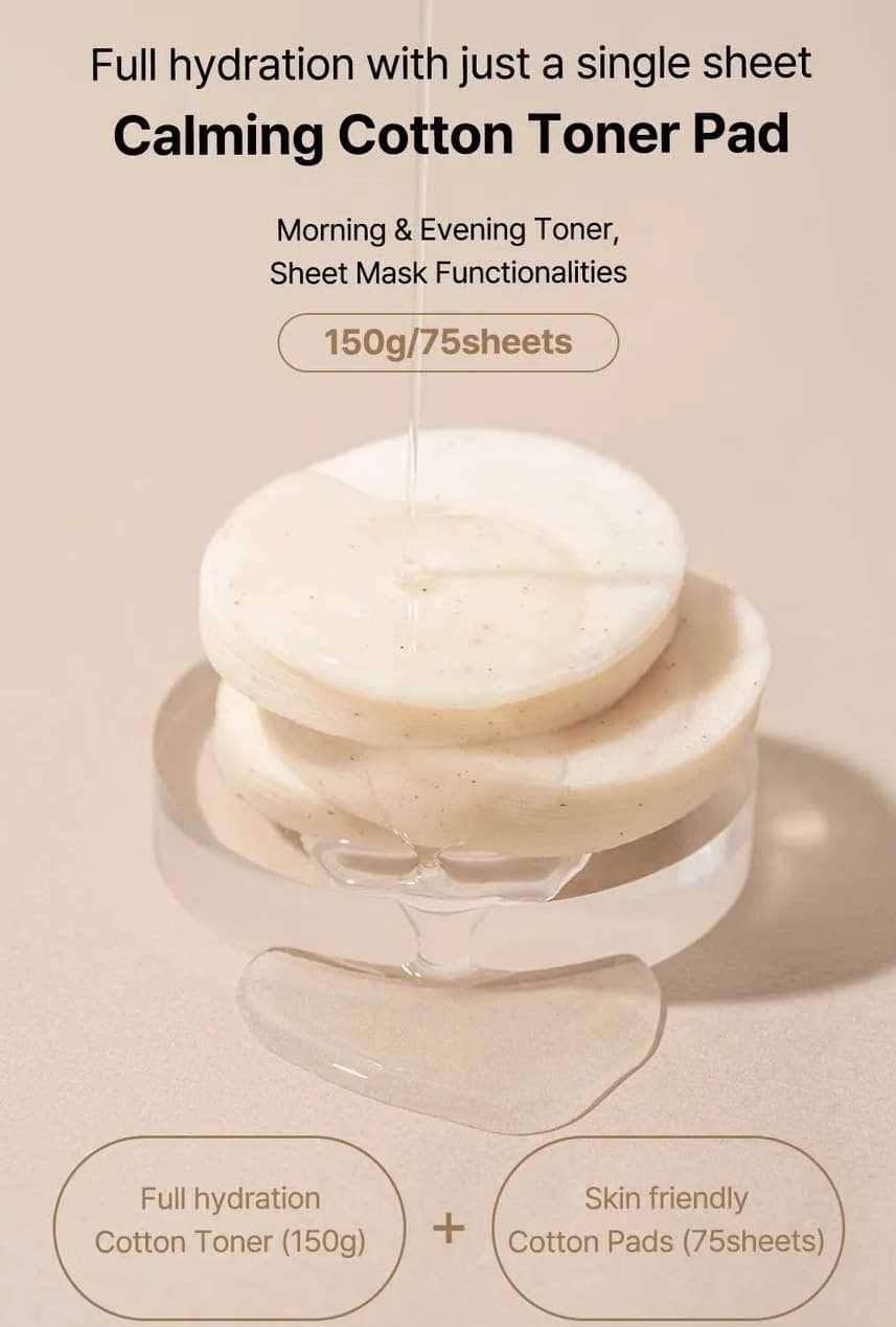 Vegan Calming Cotton Toner Pad