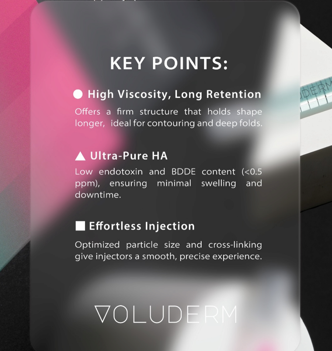 VOLUDERM Fine, Deep, Sub-Q Define 