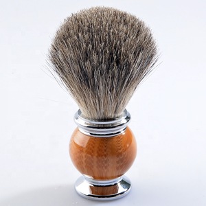 Wholesale Custom Logo Handmade Mens Traveling Badger Hair Shaving Brush with Wood Handle