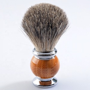 Wholesale Custom Logo Handmade Mens Traveling Badger Hair Shaving Brush with Wood Handle