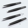 Professional Stainless Steel Tweezers Best Tweezers for Eyebrows Ingrown Hair Splinter Blackhead Tick Remover Pack of 4