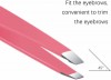 Stainless Steel Slant Tip Tweezers Professional Eyebrow & Eyelash Tweezers for Your Daily Beauty Routine ( Red )