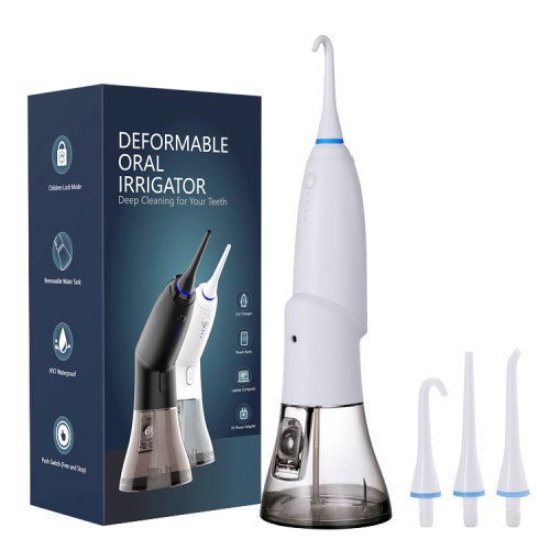 Professional Water Flosser Dental Pick Teeth Cleaner Plaque & Gunk Remover Clean and whitening Teeth Cordless USB Rechargeable Oral irrigator Kit with 3 Jet Tips