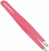 Stainless Steel Slant Tip Tweezers Professional Eyebrow & Eyelash Tweezers for Your Daily Beauty Routine ( Red )