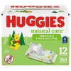 Huggies Natural Care Sensitive Baby Wipes, Unscented 12 Flip-Top Packs 768 Wipes