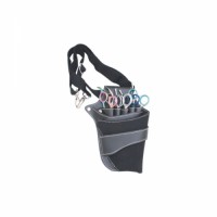 Salon Barber Hairdressing Scissors Kit with Leather Holster – 5 Scissors, Razor, Combs & Tool Bag – Waist/Shoulder Belt