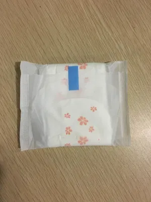 100% Organic Cotton Menstrual Feminine Hygiene Period Lady Napkin Sanitary Pad for Women Japan Soft White OEM