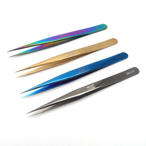 2018 wholesale new 3D volume eyelash extensions X type tweezers,professional eyebrow X tweezers