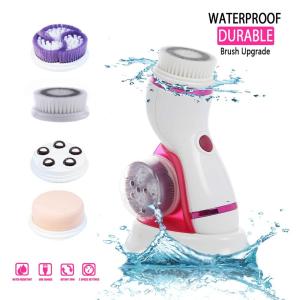 2021 Face Cleaning Waterproof Electric Facial Cleansing Brush Rechargeable Brush Replacements Facial Cleansing Brush Silicone