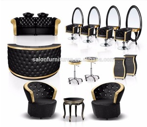 5 Years Warranty Classic Black&Gold Royal Salon Sets Barber Chair
