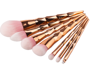 7pcs Diamond Shape Rainbow Handle Makeup Brushes Set Foundation Powder Blush Eye Shadow Lip Brushes Face Beauty Makeup Tools Kit