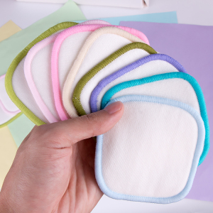 8 10cm Bamboo Cotton Make Up Pads Reusable Bamboo Cotton Pad With Laundry Bag