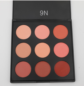 9 colors make up private label high pigmented blush palette