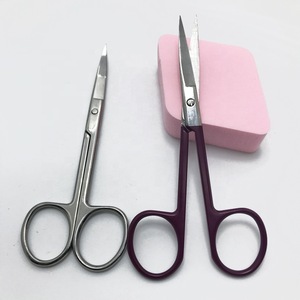 best products selling on amazon eyebrow makeup facial hair scissors for false eyelashes with customized paper pvc box package